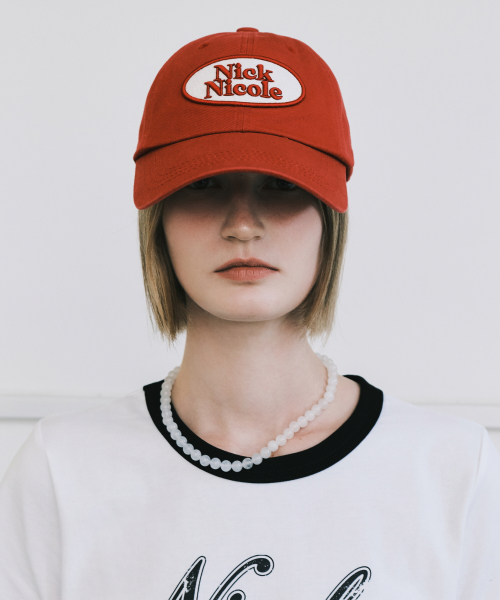 OVAL WAPPEN BALL CAP_RED