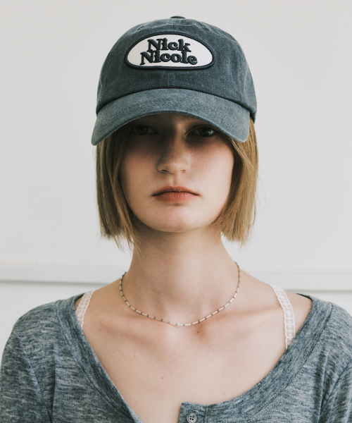 OVAL WAPPEN BALL CAP_DENIM CHARCOAL