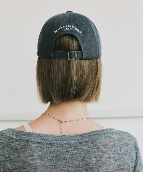 OVAL WAPPEN BALL CAP_DENIM CHARCOAL