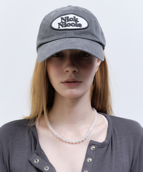 OVAL WAPPEN BALL CAP_DENIM CHARCOAL