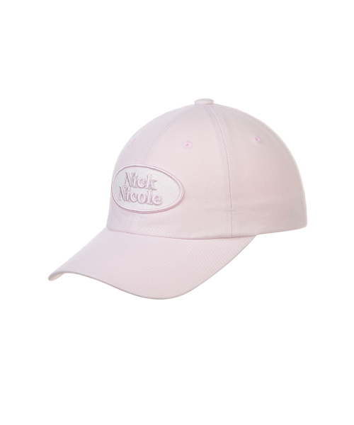 OVAL WAPPEN BALL CAP_PASTEL PINK
