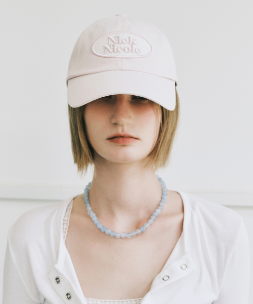 OVAL WAPPEN BALL CAP_PASTEL PINK