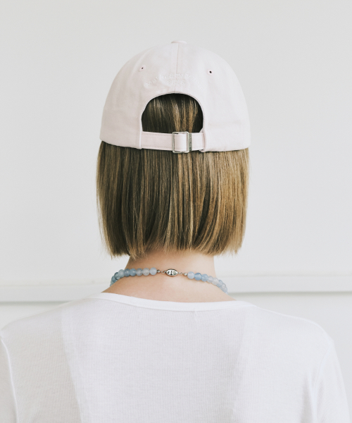 OVAL WAPPEN BALL CAP_PASTEL PINK