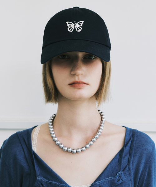 MINI BUTTERFLY BLINK BALL CAP_NAVY CREAM