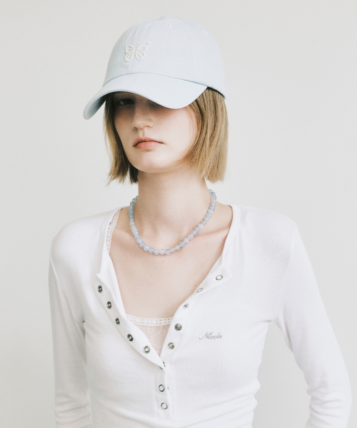 MINI BUTTERFLY BLINK BALL CAP_SKY BLUE