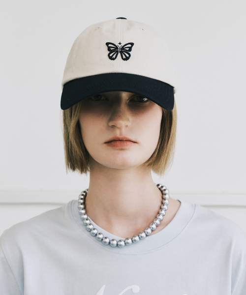 MINI BUTTERFLY BLINK BALL CAP_TWOTONE NAVY