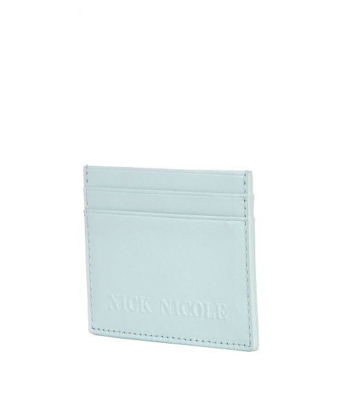 EMBOSSED LEATHER CARD WALLET_MINT