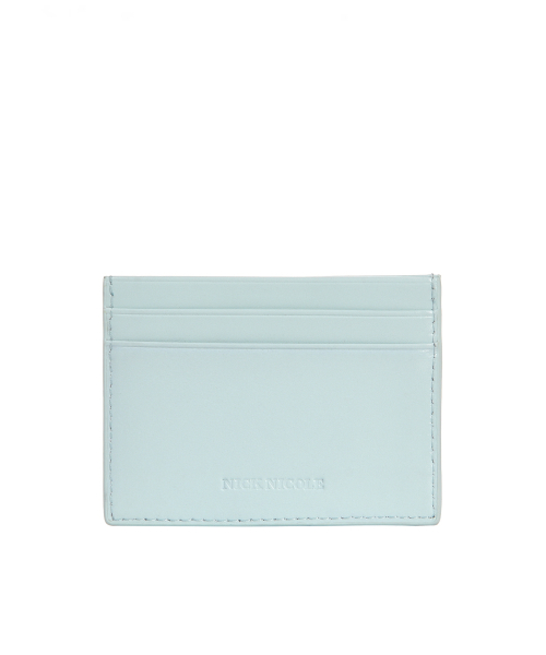 EMBOSSED LEATHER CARD WALLET_MINT