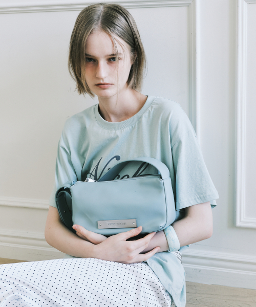 CRYSTAL POUND LEATHER BAG_MINT