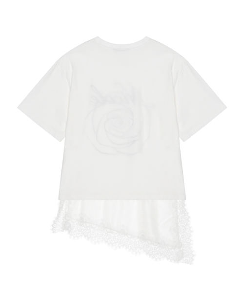 NICOLE ROSE LACE LAYERED TOP_WHITE