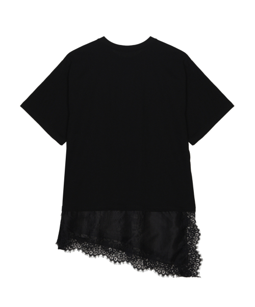 NICOLE ROSE LACE LAYERED TOP_BLACK