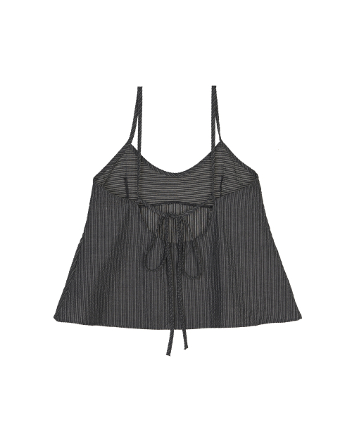 SHEER STRAP CAMI TOP_BLACK