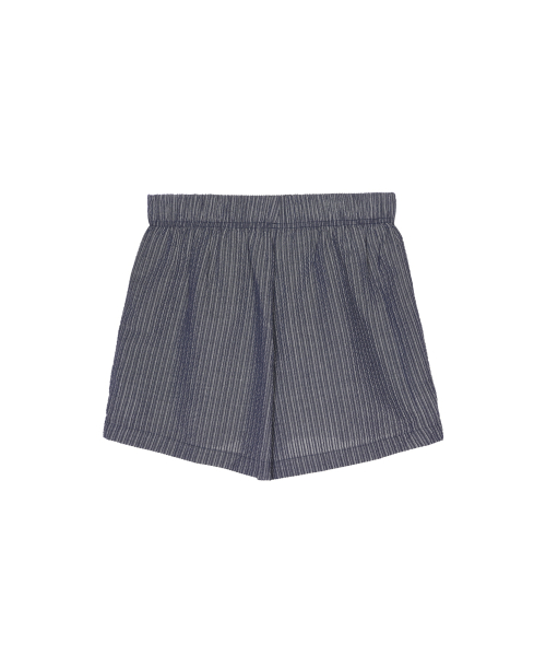 SHEER STRIPE SHORT PANTS_NAVY