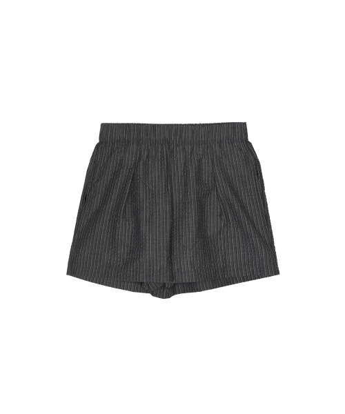 SHEER STRIPE SHORT PANTS_BLACK