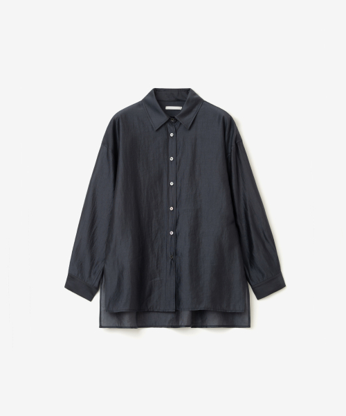 LIGHT VEIL WRAP SHIRT, CHARCOAL