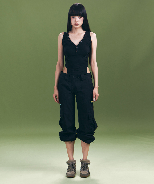 Ethan Pocket Cargo Pants (Black)