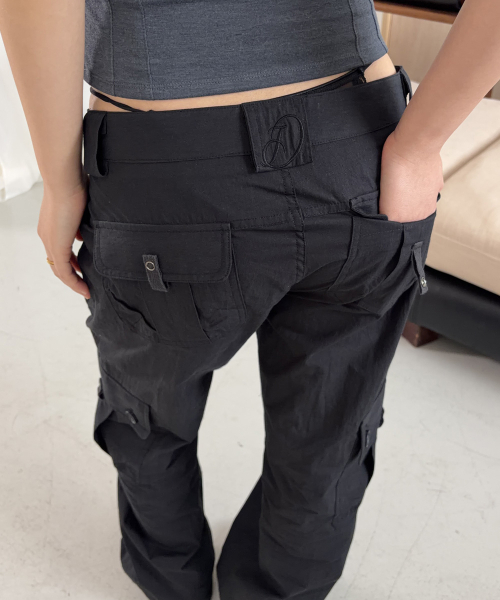 Ethan Pocket Cargo Pants (Black)