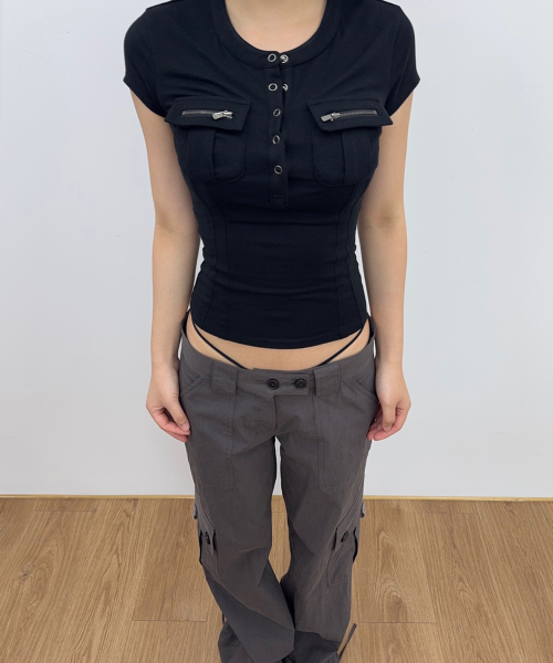 Ethan Pocket Cargo Pants (Charcoal)