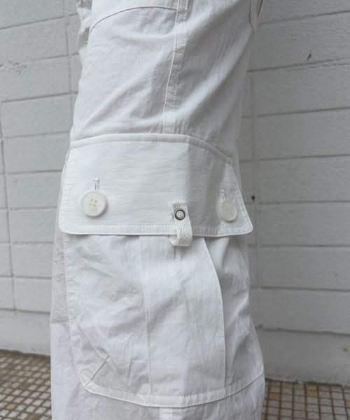 Ethan Pocket Cargo Pants (White)