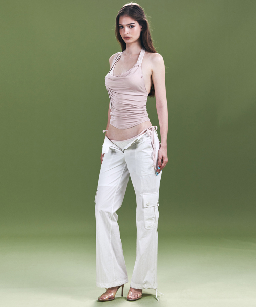 Ethan Pocket Cargo Pants (White)