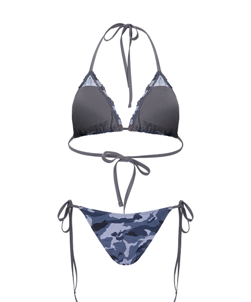Nia Camo Lace Bikini (Lavender Grey)