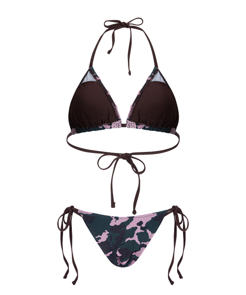 Nia Camo Lace Bikini (Pink)