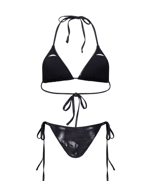 Belly Glossy Bikini (Black)