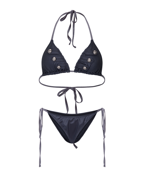 Sasha Military Bikini (Charcoal)