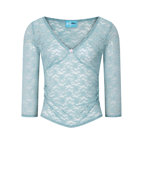 Paige Long Sleeve Lace Top (Mint)