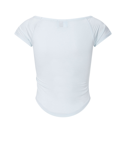 Mandy Lace Layered Short Sleeve Top (Baby Blue)