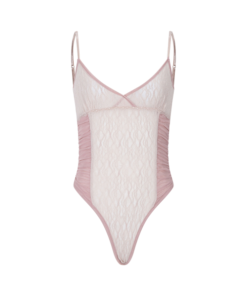Arin Lace Bodysuit (Dusty Pink)