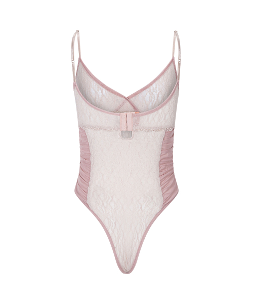 Arin Lace Bodysuit (Dusty Pink)