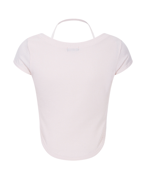 Zeline Layered Short Sleeve Top (Baby Pink)