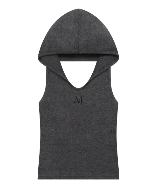 HIKA HOOD CROP BACKLESS SLEEVELESS (2COLOR)
