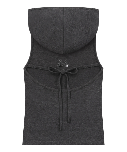 HIKA HOOD CROP BACKLESS SLEEVELESS (2COLOR)