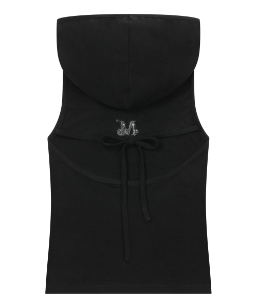 HIKA HOOD CROP BACKLESS SLEEVELESS (2COLOR)