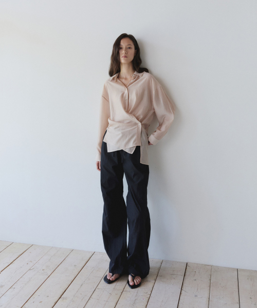 EASY STRING COTTON PANTS, BLACK