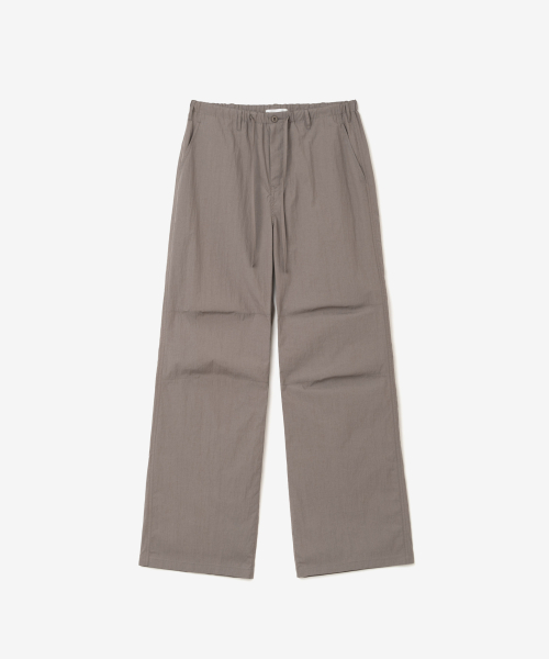 EASY STRING COTTON PANTS, SAND BROWN
