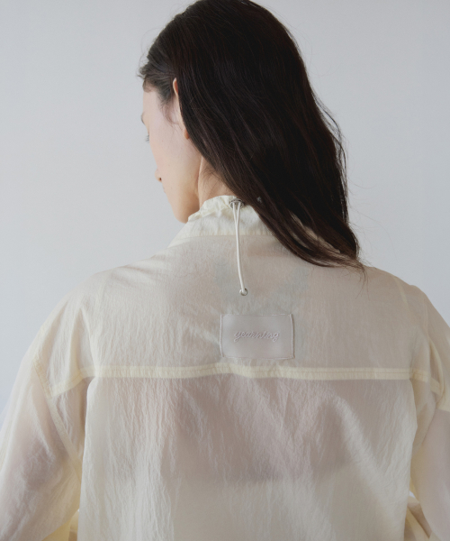 SHEER LIGHTWEIGHT ZIP-UP, BUTTER