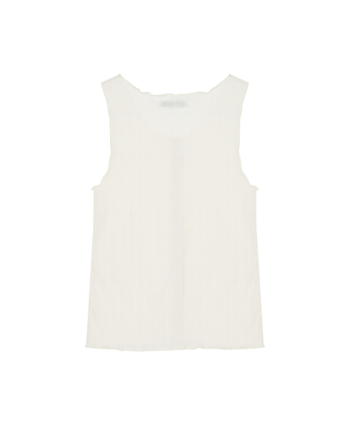 WAVE BUTTON SLEEVELESS TOP_CREAM