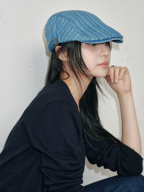 Band Paper Knit Bonnet Hat (Cream)