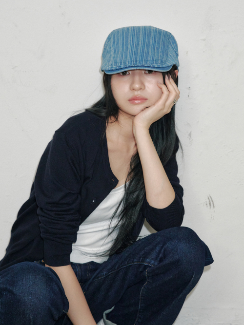 Band Paper Knit Bonnet Hat (Cream)