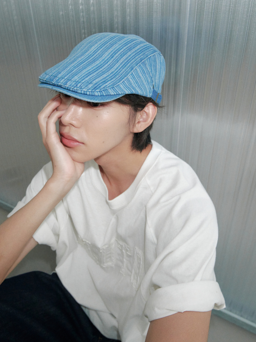 Band Paper Knit Bonnet Hat (Cream)