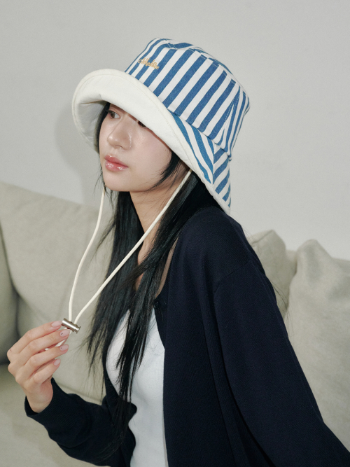 Stripe Denim Safari Hat