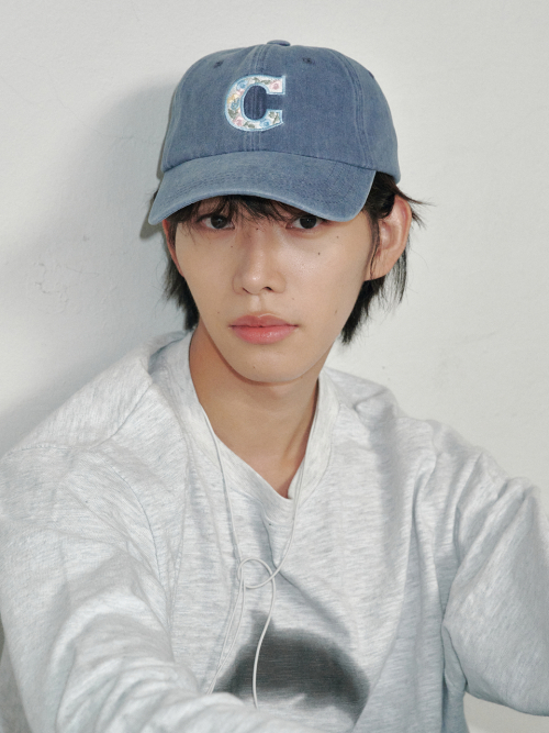 Flower C Washing Ball Cap (Navy)