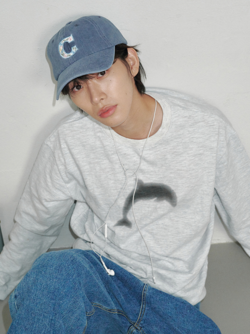 Flower C Washing Ball Cap (Navy)