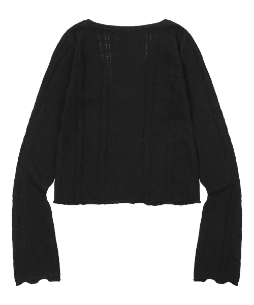 JERA METAL LOGO SOFT HOOK CARDIGAN (2COLOR)