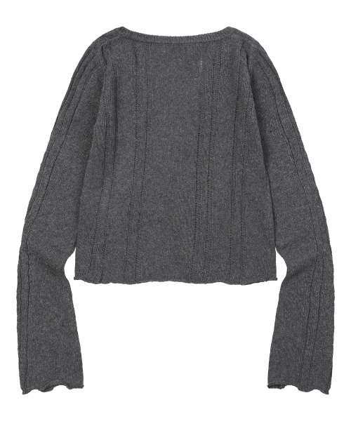 JERA METAL LOGO SOFT HOOK CARDIGAN (2COLOR)