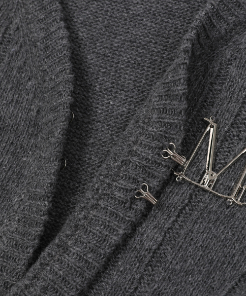 JERA METAL LOGO SOFT HOOK CARDIGAN (2COLOR)