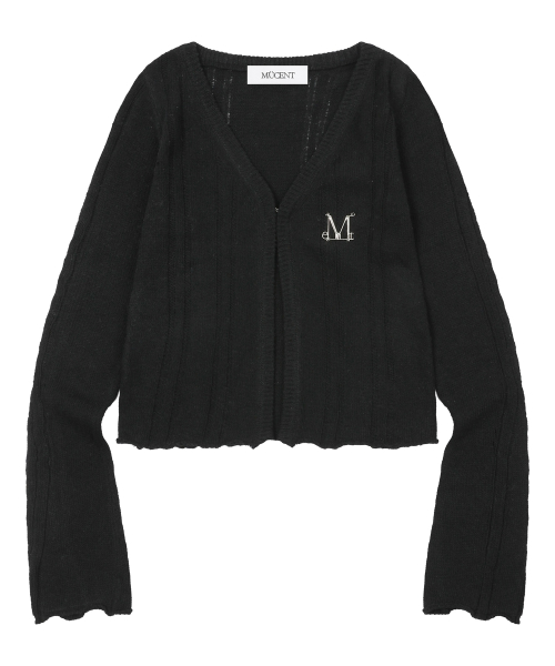 JERA METAL LOGO SOFT HOOK CARDIGAN (2COLOR)